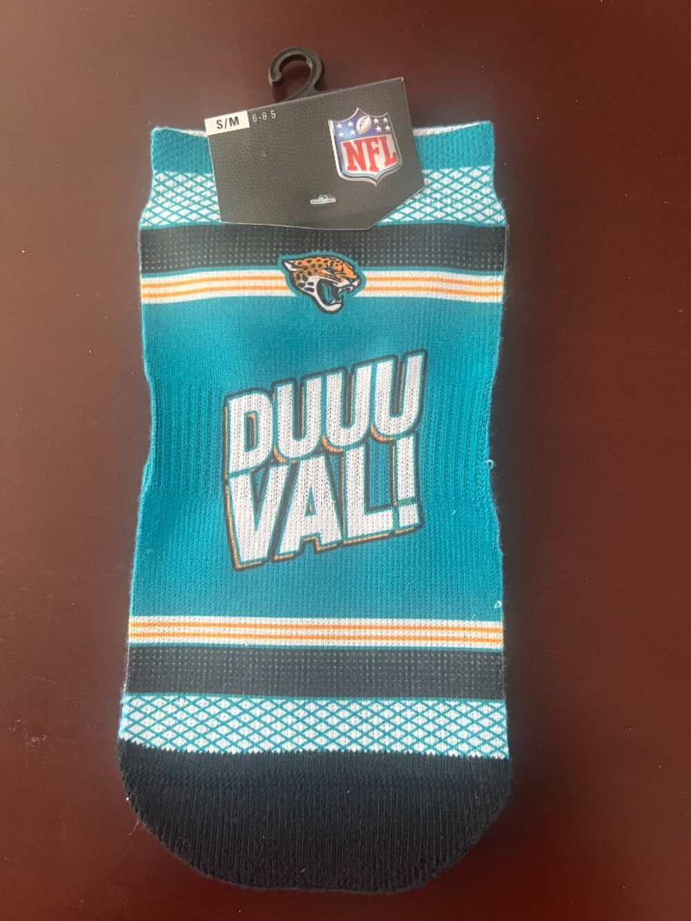 Share‎ Rock em Socks Jacksonville Jaguars Low Cut Duuu Val! NFL S/M Rockem